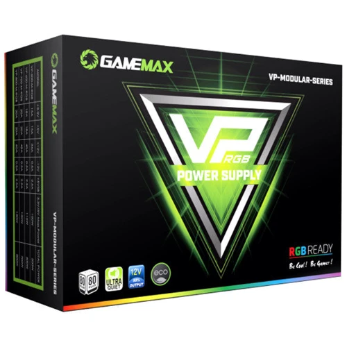 Блок питания GAMEMAX 800W (VP-800-M-RGB): КПД, % 80