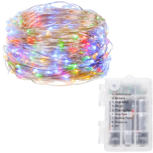 Гирлянда на батарейках Springos 9.9 м 100 LED Pilot CL0104 Mix: Количество ламп 100