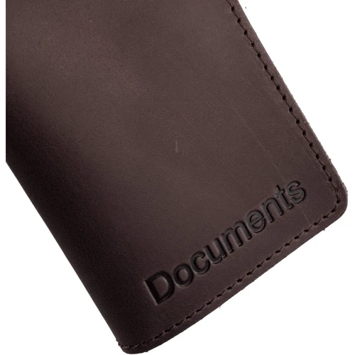 Чоловіча обкладинка для документів DNK Leather темно-коричнева (DNK-minidoc-fileH-colF) фото 6