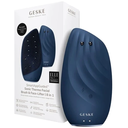 Очисна щітка для обличчя GESKE Sonic Thermo Facial Brush&Face-Lifter 8в1 midnight