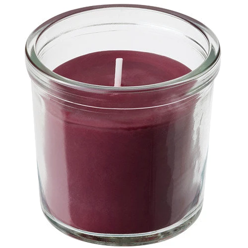 Ароматическая свеча в стекле ІКЕА Stortskon 20 часов Красный (80502111): undefined undefined