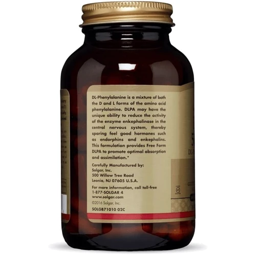 Solgar DLPA Free Form 500 mg 100 Vegetable Capsules: Форма випуску капсули