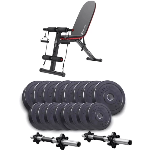 Скамья для жима и пресса Набор Elitum Titan гантели 2х31кг со скамьей HS-1030 F (00-G00000346)