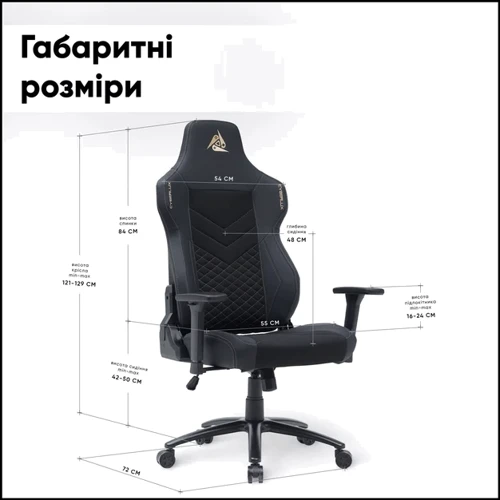 Геймерское кресло Cyberlux Poseidon Black (арт. GM-415 B) фото 1