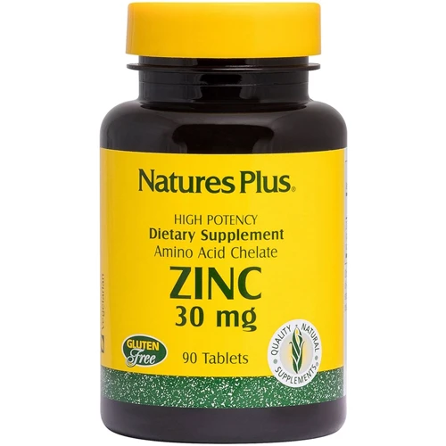 Natures Plus Zinc, Цинк 30 mg, 90 Tablets (NTP3641)