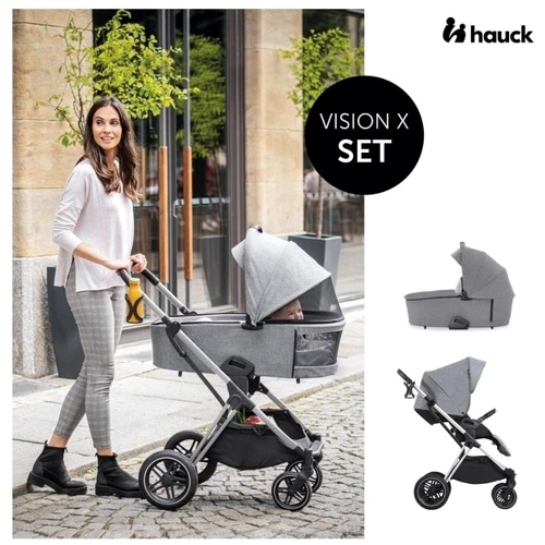 Универсальная коляска 2 в 1 Hauck Vision X Set Silver Melange Grey (16525-6) фото 12