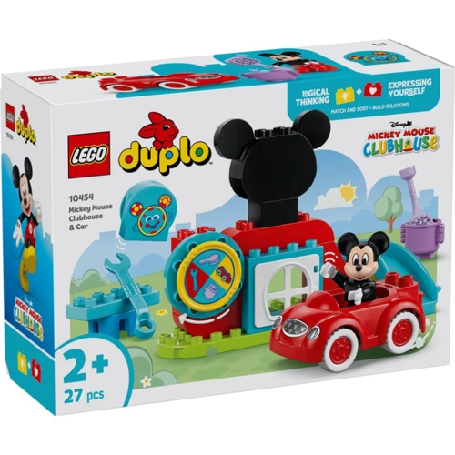Конструктор LEGO DUPLO Disney Микки Маус Клубный домик и автомобиль 27 деталей (10454)
