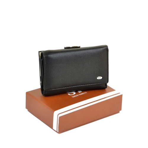 Женский кошелек Sergio Torretti черный (29718 black)