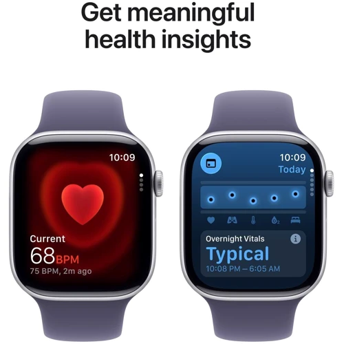 Apple Watch Series 11 GPS 42mm Silver Aluminium Case with Purple Fog Sport Band - M/L (MEU74)