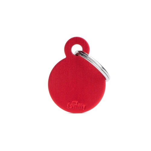 Адресник My Family Basic Aluminum Кружок маленький красный (8055960251704)