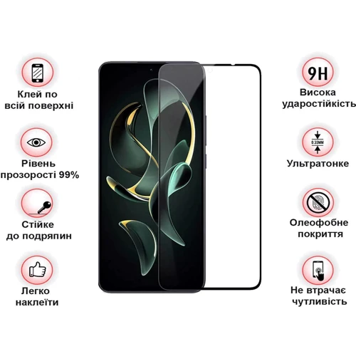 Аксессуар для смартфона BeCover Tempered Glass Black for Xiaomi 13T/13T Pro (710171)