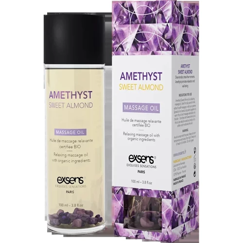 Распродажа! Массажное масло EXSENS Amethyst Sweet Almond (расслабляющее) 100мл (срок годн. 02.2021): Тип Масло
