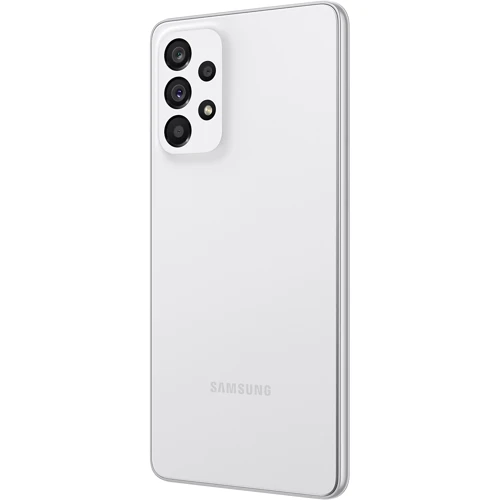 Смартфон Samsung Galaxy A73 5G 8/128GB Awesome White A736: Камера Четверная 108 МП (f/1.8) + 12 МП (f/2.2) + 5 МП (f/2.4) + 5 МП (f/2.4) / LED flash / Панорама / HDR / Фронтальная 32 МП (f/2.2)