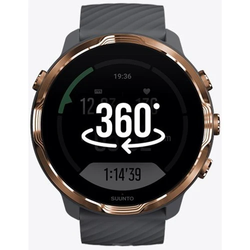 Смарт-часы Suunto 7 Graphite Copper (SS050382000): Цвет ремешка серый