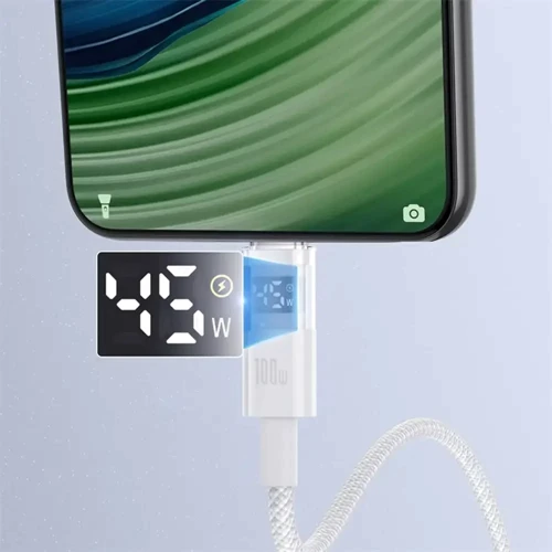 Кабель Baseus USB Cable to USB-C Display 2 Fast Charging Data 100W 1m White (P10382701211-00) фото 10