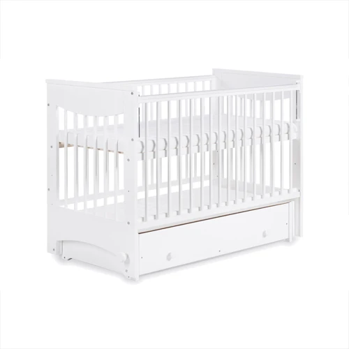 Детская кроватка Klups LUNA 120х60 см функция колыбели с белым ящиком: Тип классическая