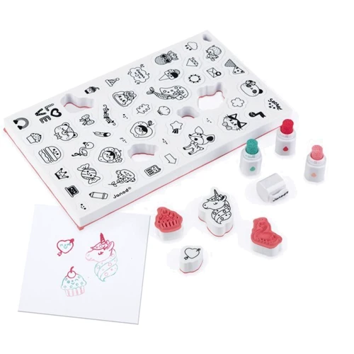 Набор для творчества Janod Штампы Смайлы 50 шт (J07801)