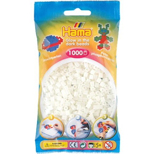 Термомозаика HAMA Набор зеленых светящихся в темноте бусин Midi 5+, 1000 шт. (207-55)