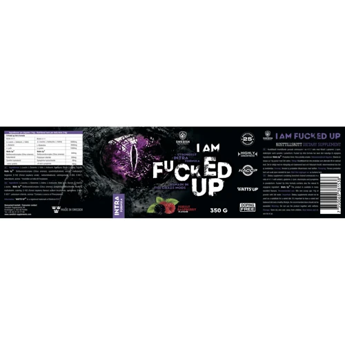 Swedish Supplements Fucked Up Intra 350 g /25 servings/ Forest Raspberry: Тип Комплекс до тренування