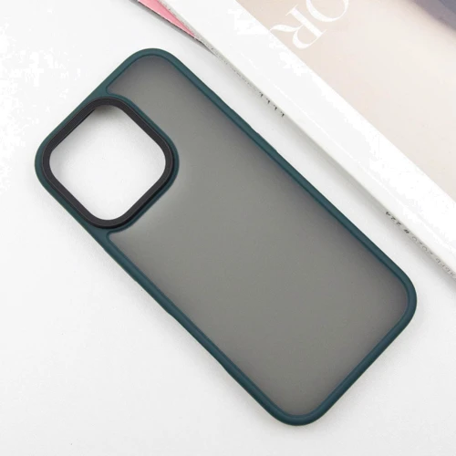 Чехол для iPhone Mobile Case TPU+PC Metal Buttons Green for iPhone 16 Pro Max: Тип аксессуара чехол
