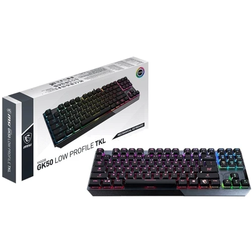 Клавиатура MSI Vigor GK50 Low Profile TKL UA (S11-04UA210-GA7): Дополнительно украинская раскладка, подсветка клавиш
