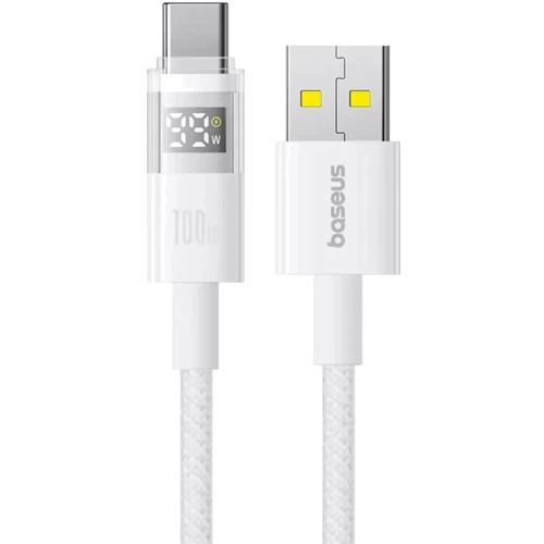 Кабель Baseus USB Cable to USB-C Display 2 Fast Charging Data 100W 1m White (P10382701211-00): Длина 1 м
