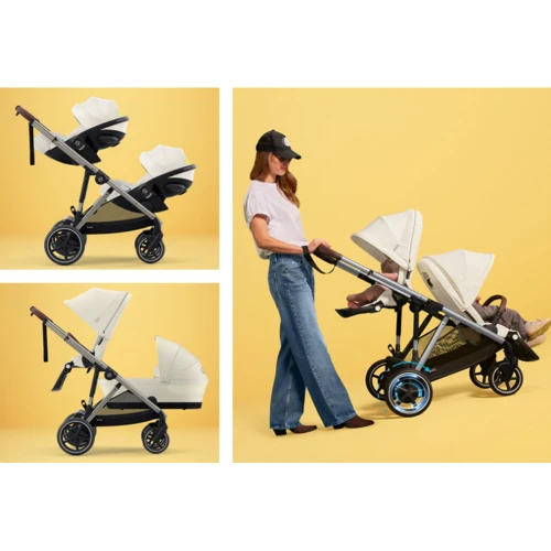 Прогулочная коляска Cybex eGazelle S SLV Stone Grey с электродвигателем и функцией укачивания (524000523): Ширина шасси 65 см