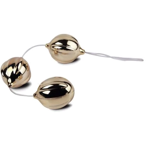 Вагинальные шарики FunZone ViBalls Triple Silver, золотистый
