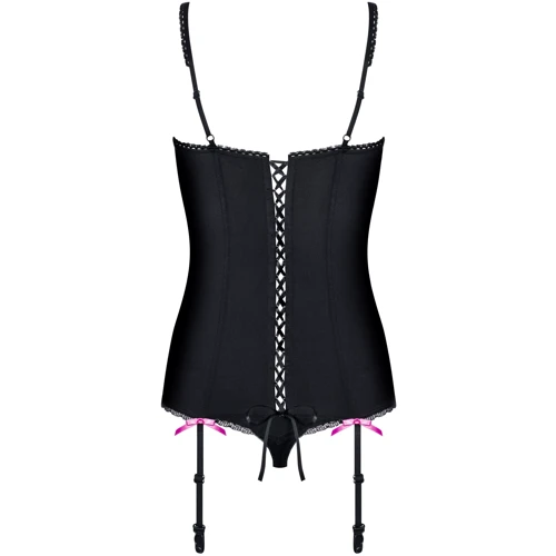 Комплект Obsessive Floweria corset, S/M