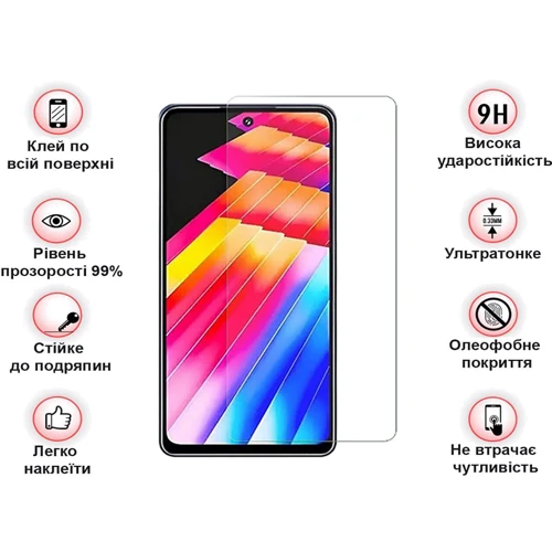 Аксессуар для смартфона BeCover Tempered Glass Black for Infinix Hot 30i NFC (X669D) (709722)