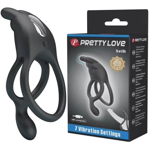 Ерекційне віброкільце LYBAILE Pretty Love - SETH Black (BI-210335): Виробник LYBAILE