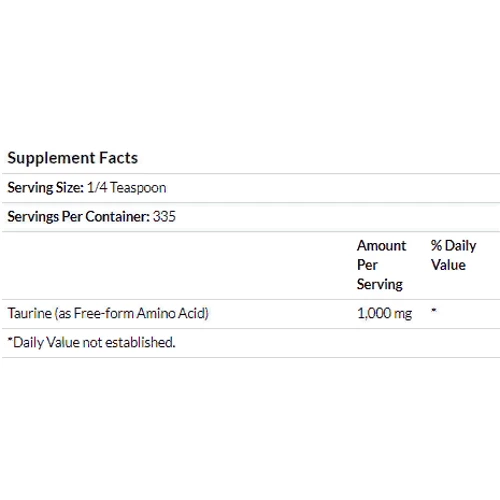 Nature's Life Taurine Powder, Unflavored, 335 g (NLI-20366): Форма випуску порошок