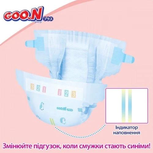 Подгузники Goo.N Plus для детей 9-14 кг (размер L, на липучках, унисекс, 54 шт): Вес 9-14 кг