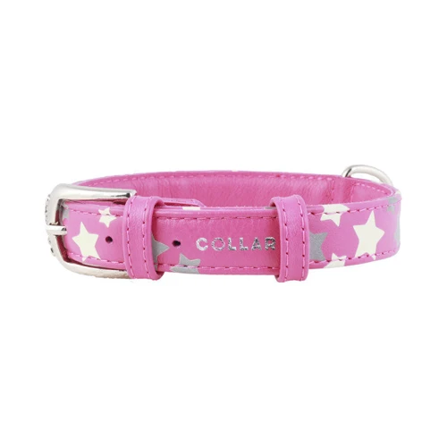 Ошейник Collar Glamour с узором Звездочка Светящийся 30-39 см 20 мм розовый (4823089301297): Цвет розовый