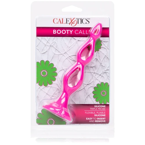 Тройная полая анальная пробка CalExotic Booty Call Silicone Triple Probe, розовый