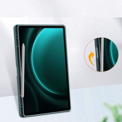 Аксесуар для планшетних ПК BeCover Case Book Soft Edge з Pencil Mount Dark Green для Samsung X810 Galaxy Tab S9 Plus / S9 FE Plus SM-X610/SM-X616B (710406) фото 5