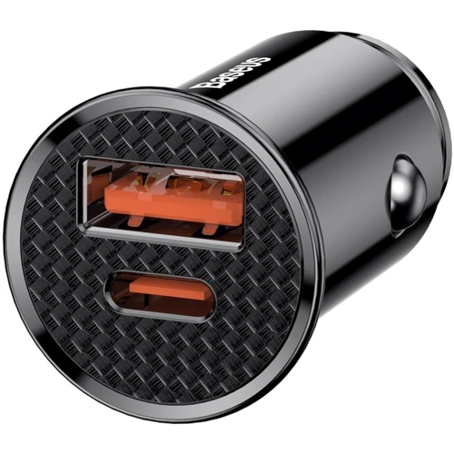 Зарядное устройство Baseus USB Car Charger USB 3.0+USB-C 30W Black (CCALL-YS01): Кабель в комплекте отсутствует