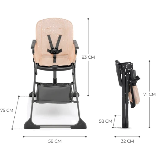 Стульчик для кормления Kinderkraft Foldee Pink (KHFOLD00PNK0000) (00-00305202) фото 8
