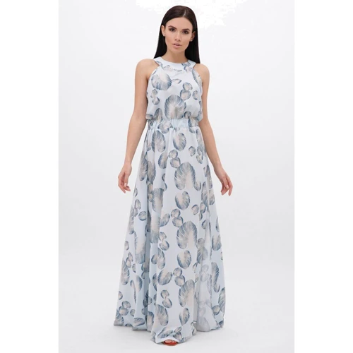 Сарафан FashionUp SRF-1814D-48 48 голубой повседневный длинный макси: Вид Сарафаны