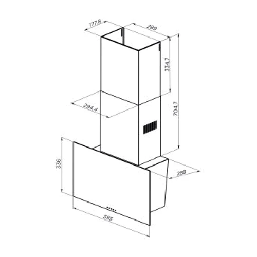 Вытяжка Pyramida V3 60 (1000) WH: Материал корпуса нержавеющая сталь, стекло