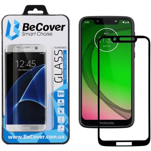 Аксесуар для смартфона BeCover Tempered Glass Black for Motorola Moto G7 Play (703942): Колір чорний