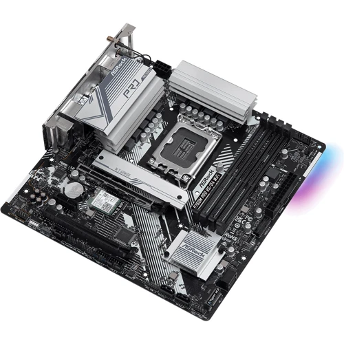 ASRock B760 PRO RS/D4 WIFI: Роз'єми на платі PCI Express x1, M.2, SATA 3.0, USB 2.0, USB 3.2 Gen 1, USB Type-C