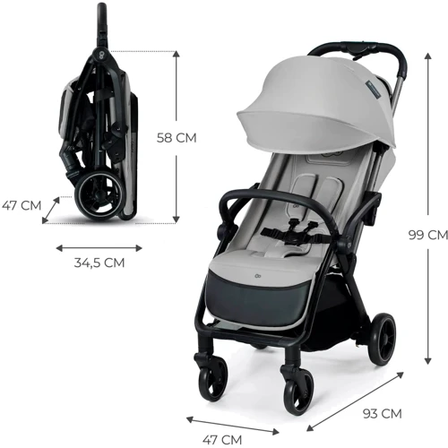 Прогулянковий візочок Kinderkraft Apino Dove Grey (KSAPIN00GRY0000) фото 14