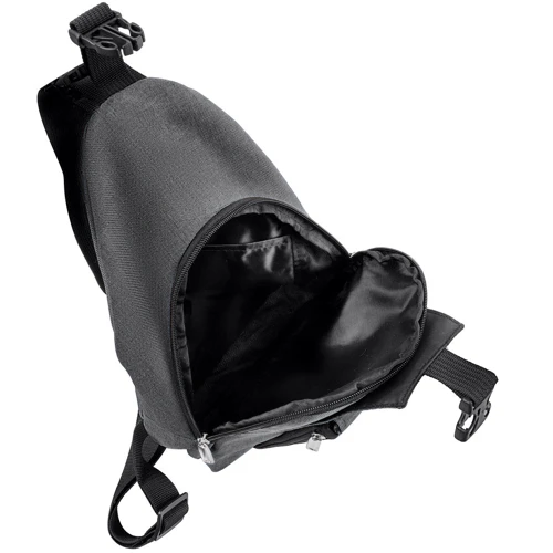 Чоловіча сумка-слінг DNK Leather темно-сіра (DNK-JOKER№3-BAG-10): Матеріал Текстиль