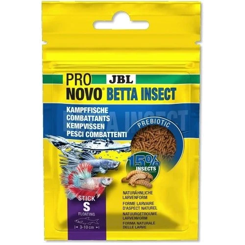 Корм JBL Pronovo Betta Insect Stick S для бойцовых рыбок в виде палочек 20мл/10г 3117000 (167,315)