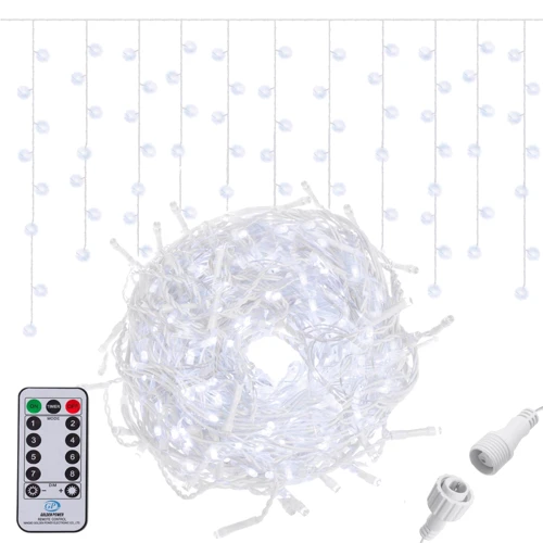 Гирлянда бахрома уличная (наружная) Springos 20 м 500 LED Pilot CL504 Cold White фото 7