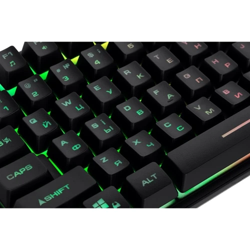 Клавиатура 2E Gaming KG355 LED 87key USB Black (2E-KG355UBK): Количество клавиш 87