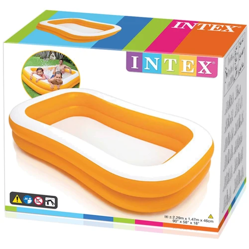 Детский надувной бассейн Intex 57181 Мандарин, 229 х 147 х 46 см фото 2