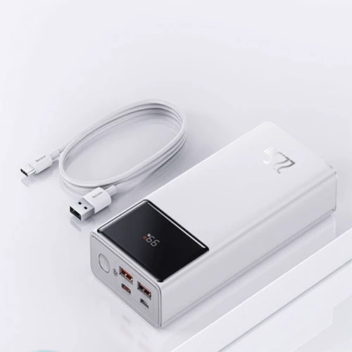 Внешний аккумулятор Baseus Power Bank 30000mAh Star-Lord Digital Fast Charge 22.5W White (PPXJ060102): Кабели/переходники для смартфонов в комплекте USB Type-C