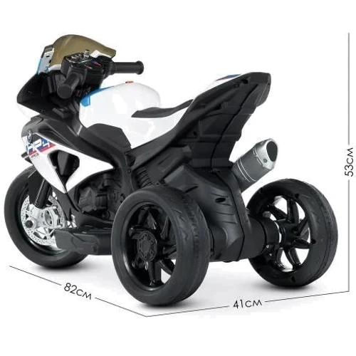 Дитячий електромотоцикл 3 колісний Bambi Racer BMW білий (JT5008L-1): Матеріал корпусу пластик